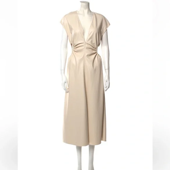 A.L.C. faux leather cut-out midi dress NWOT